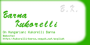 barna kukorelli business card